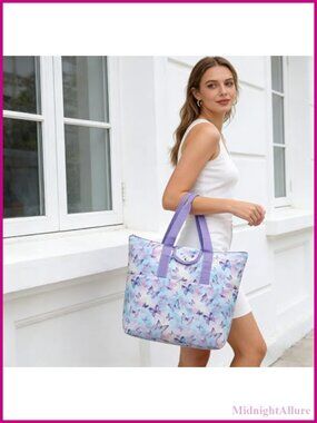 Ultra-Lightweight Foldable Tote Women Reusable Grocery Travel Bag Packable